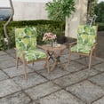 thumbnail image 2 of Jordan Manufacturing 44" x 22" Hixon Palm Green Leaves Rectangular Outdoor Chair Cushion with Ties and Hanger Loop, 2 of 11