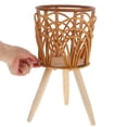 thumbnail image 3 of Minkissy 1Set Woven Rattan Plant Stand 16.1X7.9X7.9in For Garden And Balcony, 3 of 6