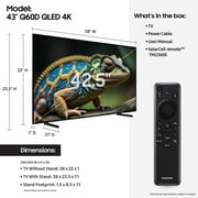 SAMSUNG 43” Class Q60D QLED 4K Smart TV QN43Q60DAFXZA 2024