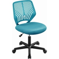 RTYJGD Kids Cute Office Chair Low-Back Armless Study Chair w/Lumbar Support Adjustable Height for Children in Bedroom School, Turquoise