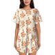 thumbnail image 1 of Fotbe Hand Drawn Snake Conjunto de Pijama Estampado para Mujer, 2 Piezas, Ropa de Dormir con Camiseta de Manga Corta y Shorts Suaves-Medium, 1 of 6