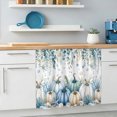 thumbnail image 5 of Coastal Fall Pumpkins Oven Skirt Curtain for Kitchen Decor 28"x35", Nautical Blue Green Eucalyptus Leaves Self Adhesive Stove Curtains Skirt Cabinet Curtains for Bathroom Laundry Room, 5 of 8