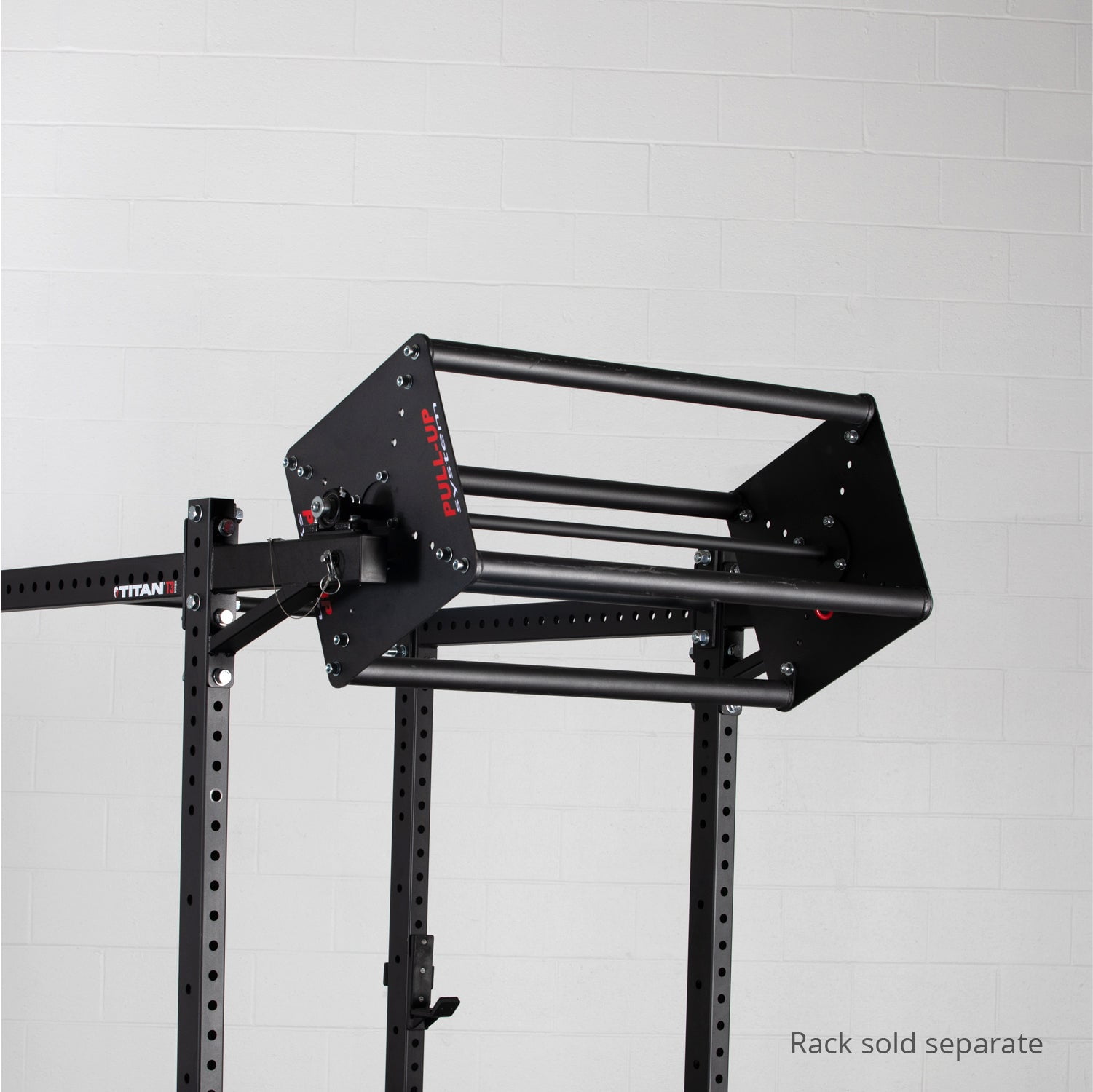 Titan Fitness T-3 and X-3 Series Rack-Mounted Revolving Pull-Up System, 1.25” or 2” Pull-Up Bars