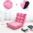 thumbnail image 6 of PetFurnishn Floor Chair, Video Gaming Chairs with Back Support, Adjustable 14-Position, Alloy Steel Frame, Soft Coral Fleece, Lazy Sofa Lounge for Reading Living Room Recliner for Adults, Pink, 6 of 8