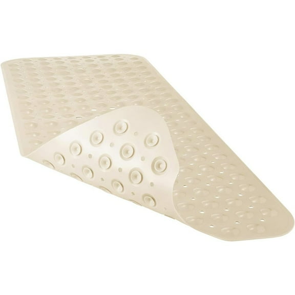 Bath and Shower Safety Mats 40 x 16 Inch Non-Slip and Extra Large, Bathtub Floor Mats with Suction Cups, Machine Washable Bathroom Mats with Drain Holes