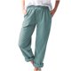 thumbnail image 2 of Pntutb Mujer Casual Color Sólido Bolsillos Cintura Elástica Cómodo Pantalones Rectos Pntutb Pntutb-4690, 2 of 5