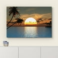 thumbnail image 3 of wall26 Tropical Sunset Blue Water Endless Summer - Canvas Art Home Art - 32x48 inches, 3 of 5