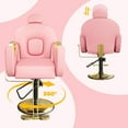 thumbnail image 5 of Historyli Reclining Barber Salon Chair,360°Swivel Barber Chair with Heavy Duty Hydraulic Pump for Hair Stylist Barbershop Home Spa Shampoo,Pink, 5 of 7
