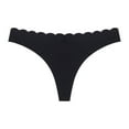 thumbnail image 2 of Xunlbb Women Underwear,Women's Fashion Sexy Traceless Transparent Low Waist G-string Panties Thong (Black M) on Clearance, 2 of 7