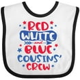 thumbnail image 3 of Inktastic Cousins Crew Red White and Blue 4th of July Boys or Girls Baby Bib, 3 of 4