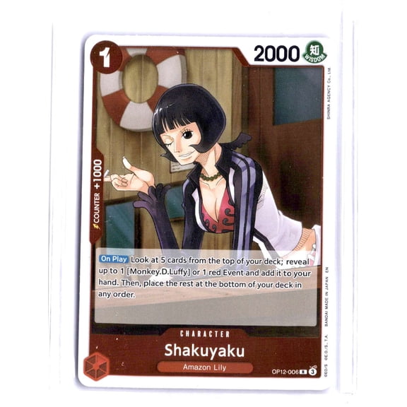2024 Bandai One Piece Card Game OP-12 Shakuyaku OP12-006 English Card Title