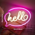 thumbnail image 3 of Hello Neon Sign, Battery Operated or USB Powered LED Neon Sign Light for Party, Home, Wall Decoration Lamp Kids Gift, 3 of 4