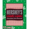 Hershey's Chocolate Mint Flavored Christmas Candy Canes, Box 5.28 oz, 12 Pieces