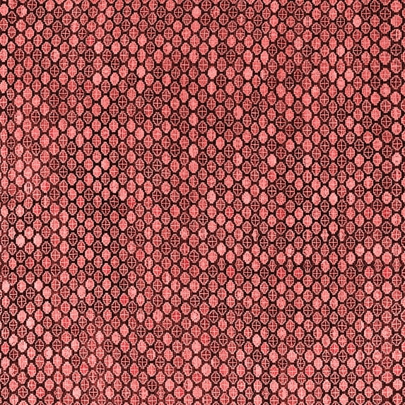 Ahgly Company Machine Washable Indoor Square Abstract Red Modern Area Rugs, 7' Square