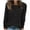 Black, variant on biudgviw Sweater for Women Crew Neck Ribbed Casual Pullover Shirts Long Sleeve Loose Fit Lightweight Fall Clothings Blouses