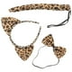 thumbnail image 5 of ColoMX 3 piezas para niños, orejas de gato, diadema, pajaritas, cola, conjunto, fiesta, disfraz de cosplay (estampado de leopardo amarillo), 5 of 8