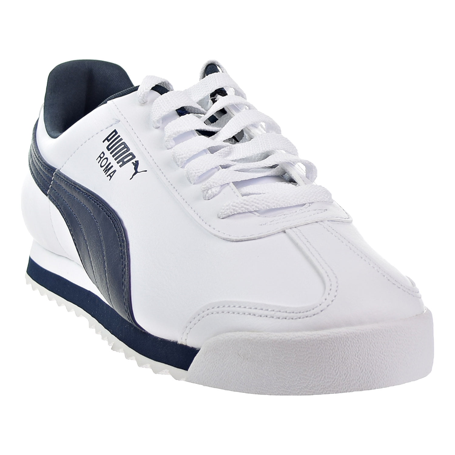 Men s Puma Roma Basic White Navy 353572 12 8.5 Walmart