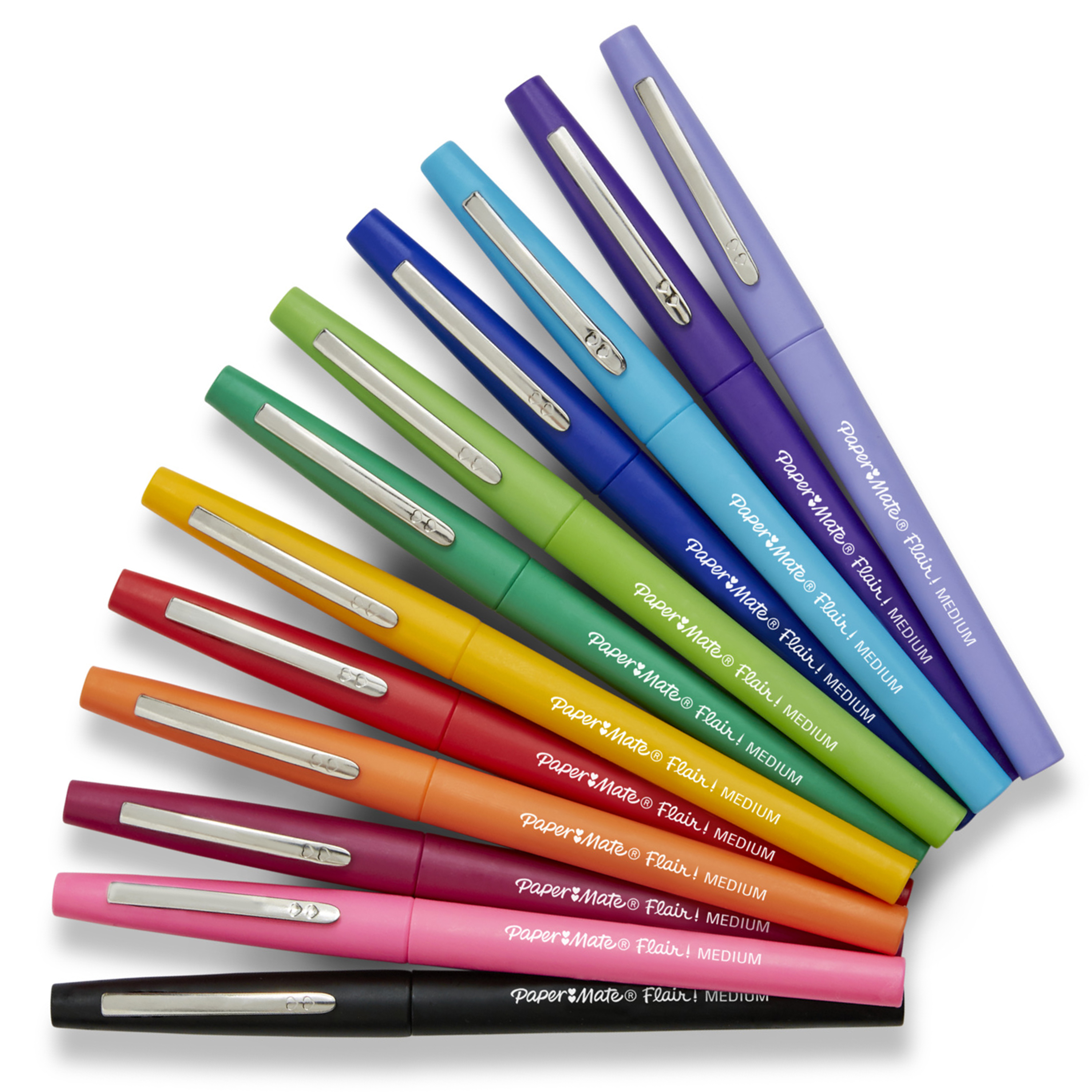 Paper Mate Flair Felt Tip Pens, Medium Point (0.7mm), Assorted Colors, 12 Count - image 3 of 11