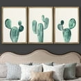 thumbnail image 3 of wall26 Framed Canvas Print Wall Art Set Southwest Desert Green Saguaro Cactus Nature Wilderness Illustrations Modern Art Bohemian Decorative for Living Room, Bedroom, Office - 24"x36"x3 Nat, 3 of 5