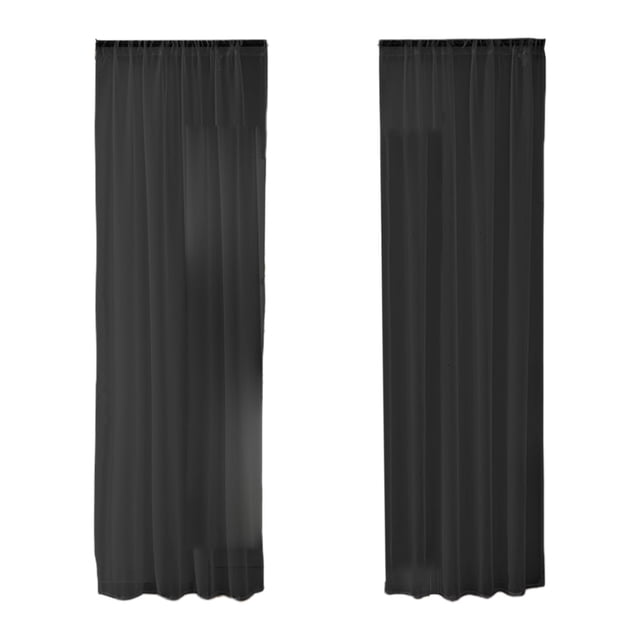 Aodebiao Rod Pocket Sheer Curtain Panel Solid Color Light Filtering Drapes, Voile Translucent Window Treatment for Living Room Bedroom Decor, Polyester Fabric Easy Care Machine Washable