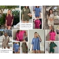 thumbnail image 4 of PRETTYGARDEN Women's Two Piece Lounge Set Summer Casual Oversized Shirts Biker Shorts Matching Airport Travel Outfit, 4 of 7