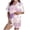 Purple, variant on Matching Set Spring Sets for Women Women Printed Stand Up Collar Pocket Short Sleeved Top Shorts Home Wear Pajama Set Pink L