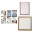 thumbnail image 3 of 2 Pieces Paper Making Wooden Paper Making Mould Papermaking Screen Kits Mould Frame Rectangle Wooden Paper Making Screen Tools for DIY Paper Craft Flower Handcraft(5 x 7 Inches, 7.8 x 7.8 Inches), 3 of 8