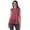 Magenta, variante sur Moomaya T-shirt d'Été Décontracté en Tunique Col Mandarin Imprimé