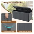 thumbnail image 4 of 100 Gallon , Waterproof Resin Box with Lockable Lid, 440Lbs Outdoor HDPE Storage Container for Patio Furniture Cushions, Pool & Garden Accessories (Grey), 4 of 5