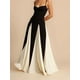 thumbnail image 5 of Vestido largo elegante con tirantes en contraste para mujer, vestido largo a la moda sin mangas con Espalda descubierta, cintura alta, corte en A, vestidos elegantes de fiesta para mujer, 5 of 5