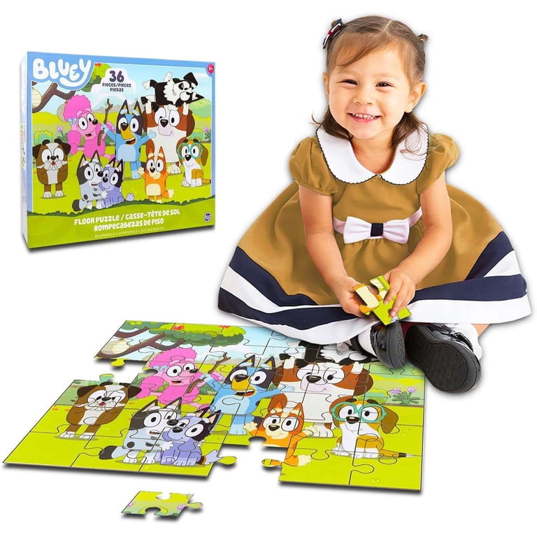 りぃな。Blu-ray3点セット TCG Toys, Bluey Characters Floor Jigsaw Puzzle, 36 Piece, Blue