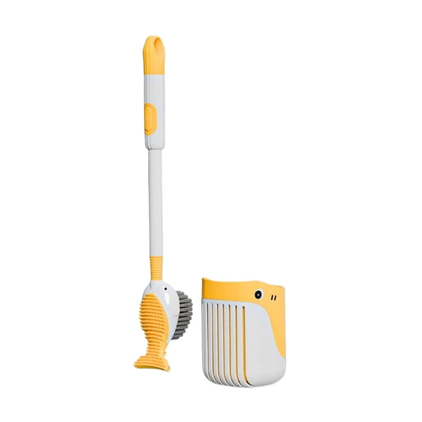 Juego de Accesorios de Baño Wosthever Cepillo de Inodoro con Tanque Líquido Amarillo