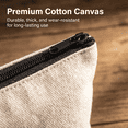 thumbnail image 2 of Blank Pencil CasesCosmetic Bags - Multi-Purpose Canvas Pencil Pouch with Sturdy Zipper, Cosmetic Bag Travel Toiletry Bag for DIY craft design packages Beige-10 Pcs, 2 of 6