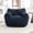 Dark Blue, variant on Floor Sofa Chair, High-Density Foam Filled Bean Bag with Armrests and Zippered Removable Cover, Fluffy Lounge Chair for Living Room, Bedroom, Reading Nook, White