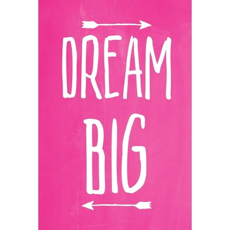 Big Chalkboard Circles - Pastel Chalkboard Journal - Dream Big (Pink): 100 Page 6 X 9 Ruled Notebook: Inspirational Journal, Blank Notebook, Blank Journal, Lined Notebook, Blank Diary (Paperback)