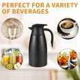 thumbnail image 2 of Olyzer 68oz / 2L Stainless Steel Thermal Coffee Carafe, Double Wall Vacuum Carafe Jug with Lid, Coffee Drinks Pot with Handle, Warm& Cold Retention f, 2 of 7