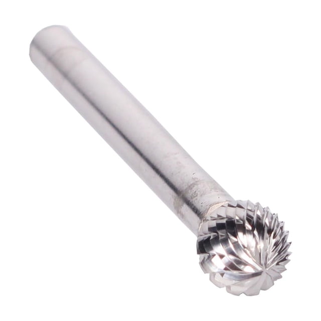 Broca de carburo o lima giratoria con extremo esférico, doble corte, 12 mm, Drill America