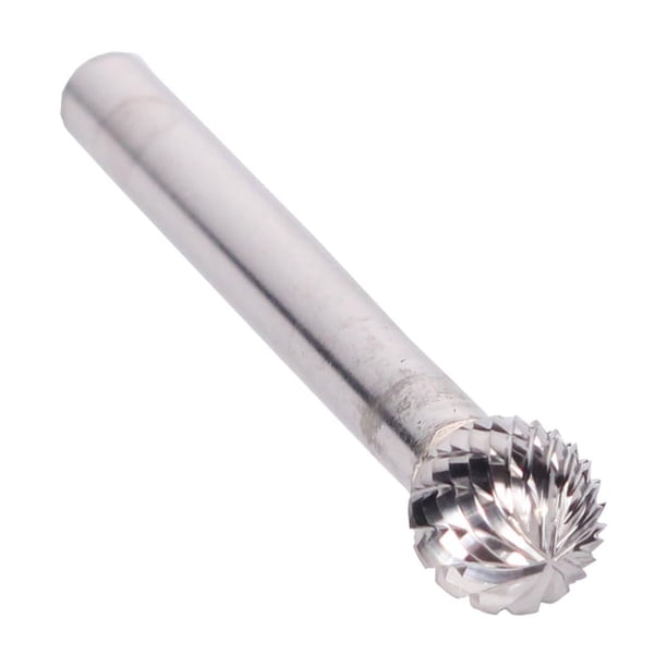 Broca de carburo o lima giratoria con extremo esférico, doble corte, 12 mm, Drill America