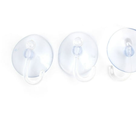 Window Suction Cups Uxcell Home Washroom Window Plastic Round Suction Cup Hanging Hooks Wall Hangers Clear 3 Pcs ()