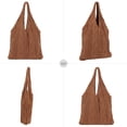 thumbnail image 3 of LinYooLi Women Twist Pattern Woolen Yarn Woven Shoulder Bag Top-handle Bag Tote, 3 of 7