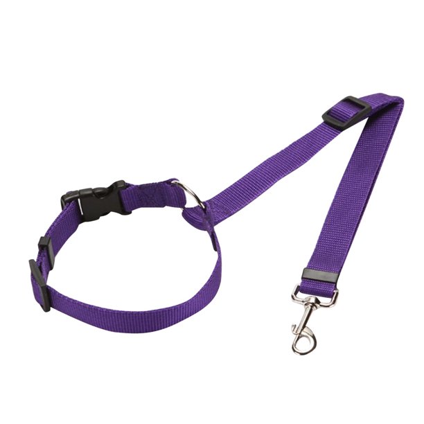 Hugtrwg Pet Car Seat Belt Lead Leash Arnés Ajustable Seguridad para Perro (púrpura)