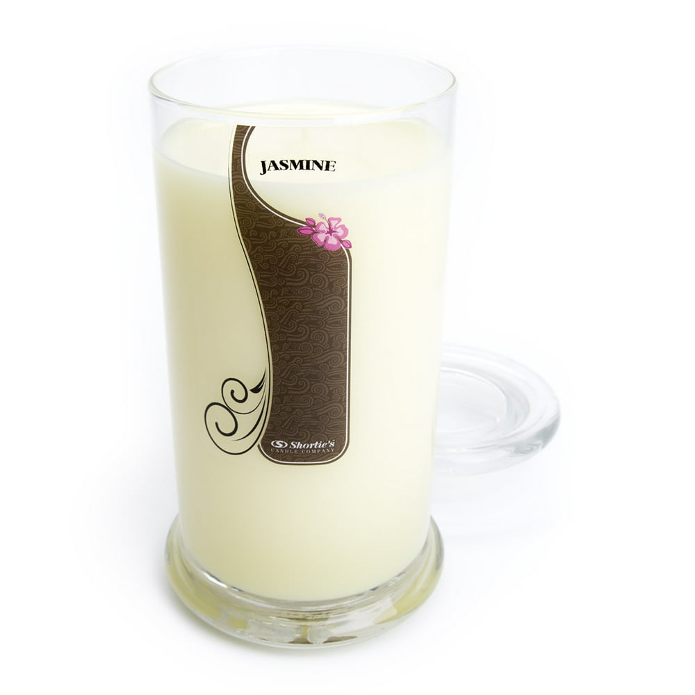 Pure Jasmine Candle Large Yellow 16.5 Oz. Highly Scented Jar Candle Made With Essential
