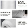 thumbnail image 3 of Miangastore ROSENICE 3000 Yards Polyester Sewing Thread Bleached Polyester Thread Spools for Sewing Machine Handworking (White), 3 of 8