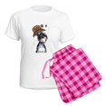 thumbnail image 5 of CafePress - Grandma Schnauzer Women's Light Pajamas - Women's Short Sleeve Print T-Shirt and Pants Light Cotton Pajama Set, 5 of 7