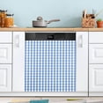 thumbnail image 5 of Magnetic Dishwasher Stickers Blue Checked Kitchen Dishwasher Cover Sticker, Panel Decal Home Decor Cabinet Appliances Stickers, 23"x 26", 5 of 6