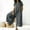 Gray, variant on TEAJOPSUU Women's Linen Cotton Jumpsuits Short Sleeve Button Down Wide Leg Jumpsuits with Pockets Casual Baggy Palazzo Cropped Pants One Piece Jumpsuits Blue