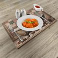 thumbnail image 2 of Ambesonne Rustic Place Mats Set of 4, Farmhouse Grizzly Bear Bath, Standard Size, Chocolate Rose Green, 2 of 5