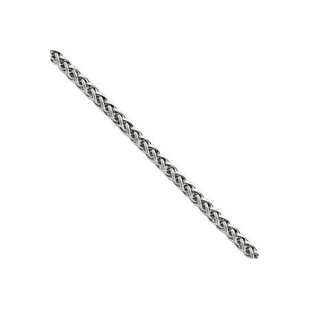 14K White Gold 2mm Wheat Chain Necklace