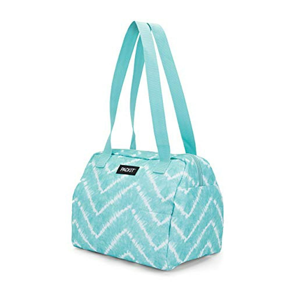 PackIt Freezable Hampton Lunch Bag, Aqua Tie Dye