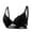 Black, variant on Women's Lace and Steel Ring Bra with Comfortable Gathering Design, Thin Straps and Fashionable Back Detail for Everyday Wear, Date Nights, Light Exercise Gray 80B